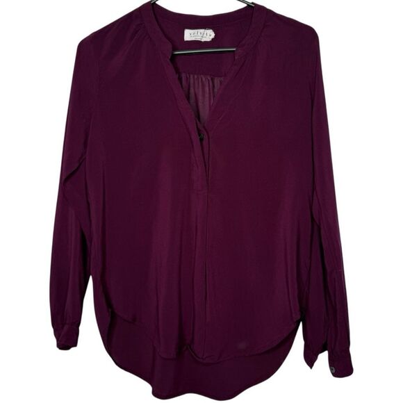 |EUC| VELVET BY GRAHAM & SPENCER Challis V Neck Blouse - Picture 2 of 6